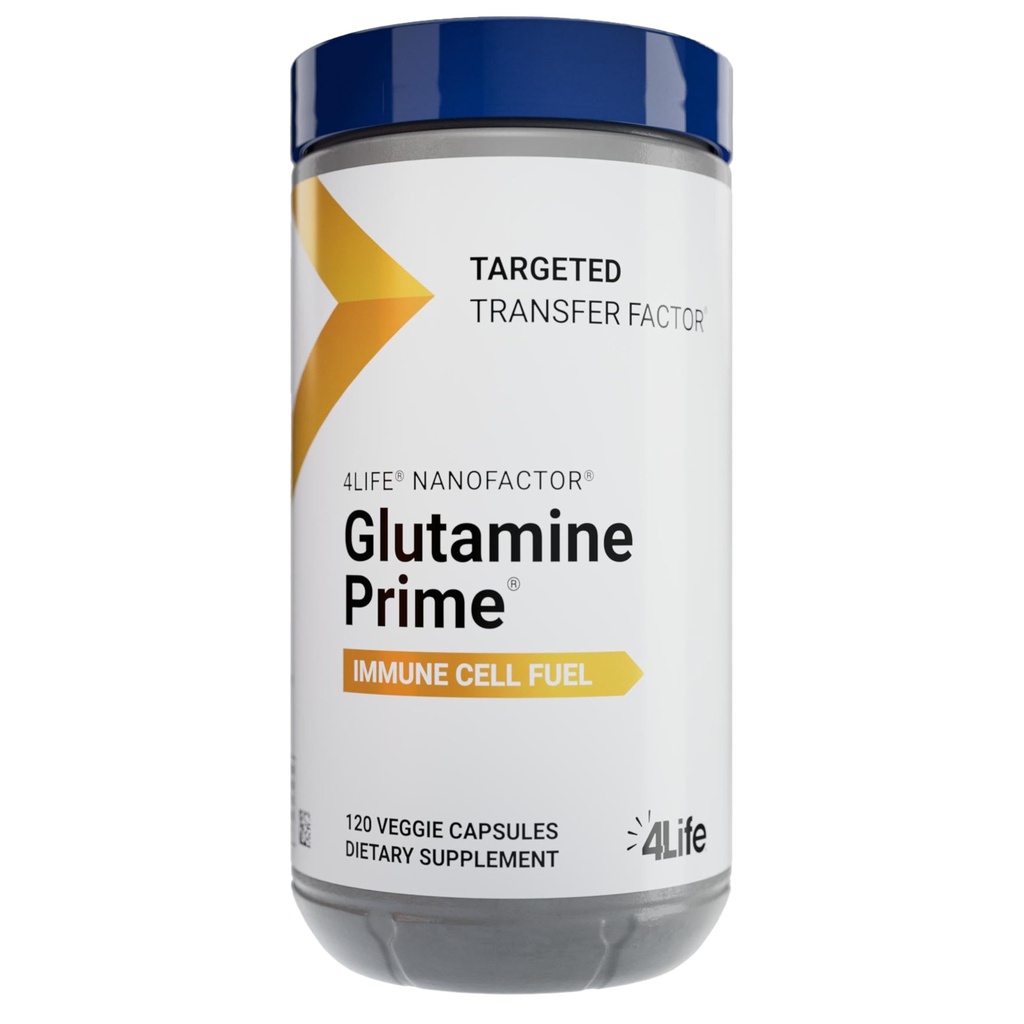 4Life Glutamine Prime - Palivo Imunitné bunky s glutamínom a zvýšiť bunkovú komunikáciu s NanoFactor - Wellness and Energy - 120 Veggie Kapsule