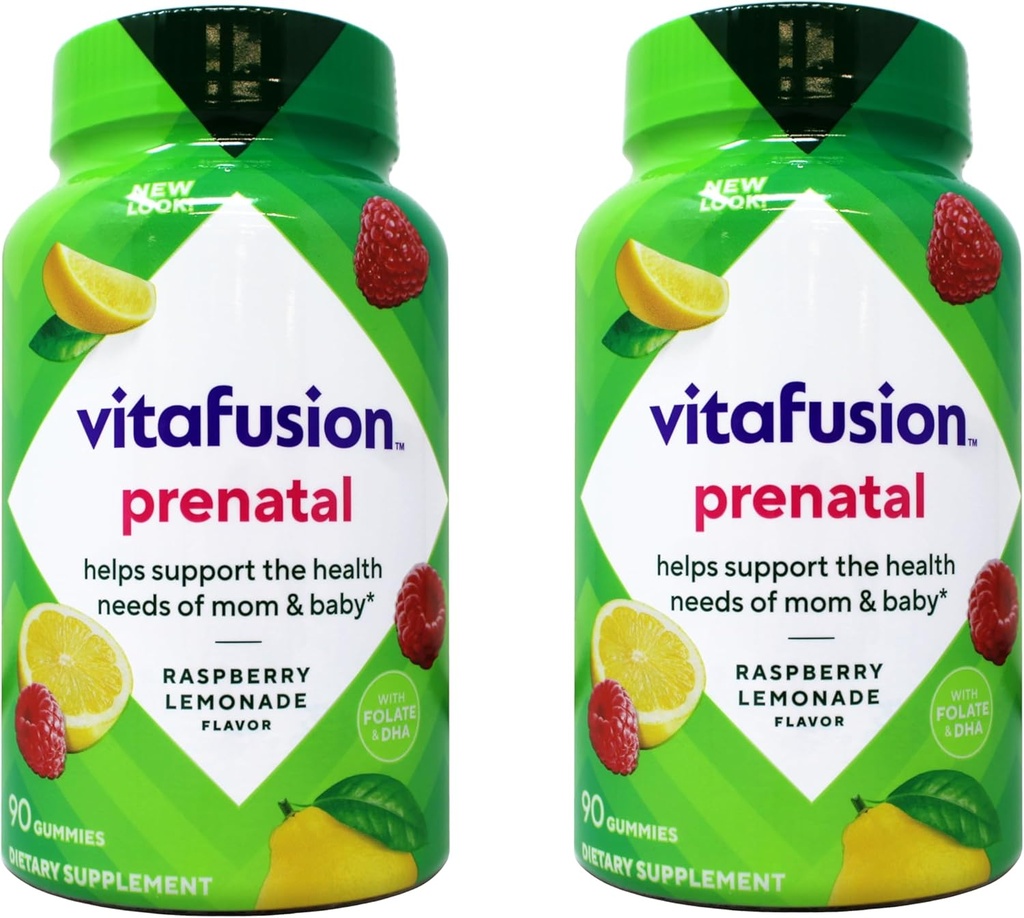 Vitafusion Prenatal Dha & Folic Acid Gummy Vitamíny 90 Počet (2 balenia)