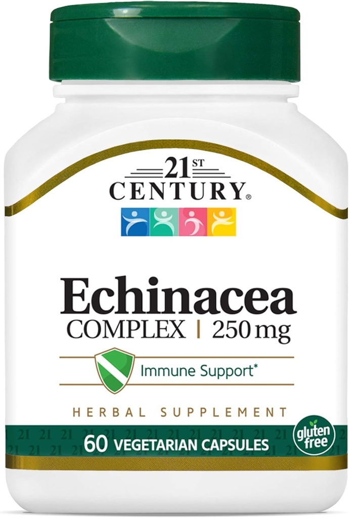 21st Century Echinacea Extract Veg kapsuly, 60 Počet