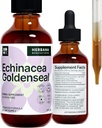 Echinacea a Goldenseal 2 fl oz Liquid Extract - Prírodné bylinné doplnok - Immune Support Drops - Posilnenie spánku 