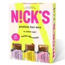 Nick's Protein Bars Čokoládové Varianty Pack High Protein, Nízke kalórií, Nízke karb Keto Friendly Snacks No Pridané cukor, Slané Arašidové oriešky, Čokoláda Karamel a Mandľová čokoláda (12 Balenie)