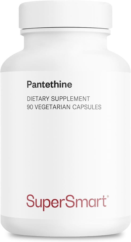 Supersmart - Pantesin Pantetín 600 mg denne (kyselina pantoténová) - aktívny vitamín B5 doplnok 