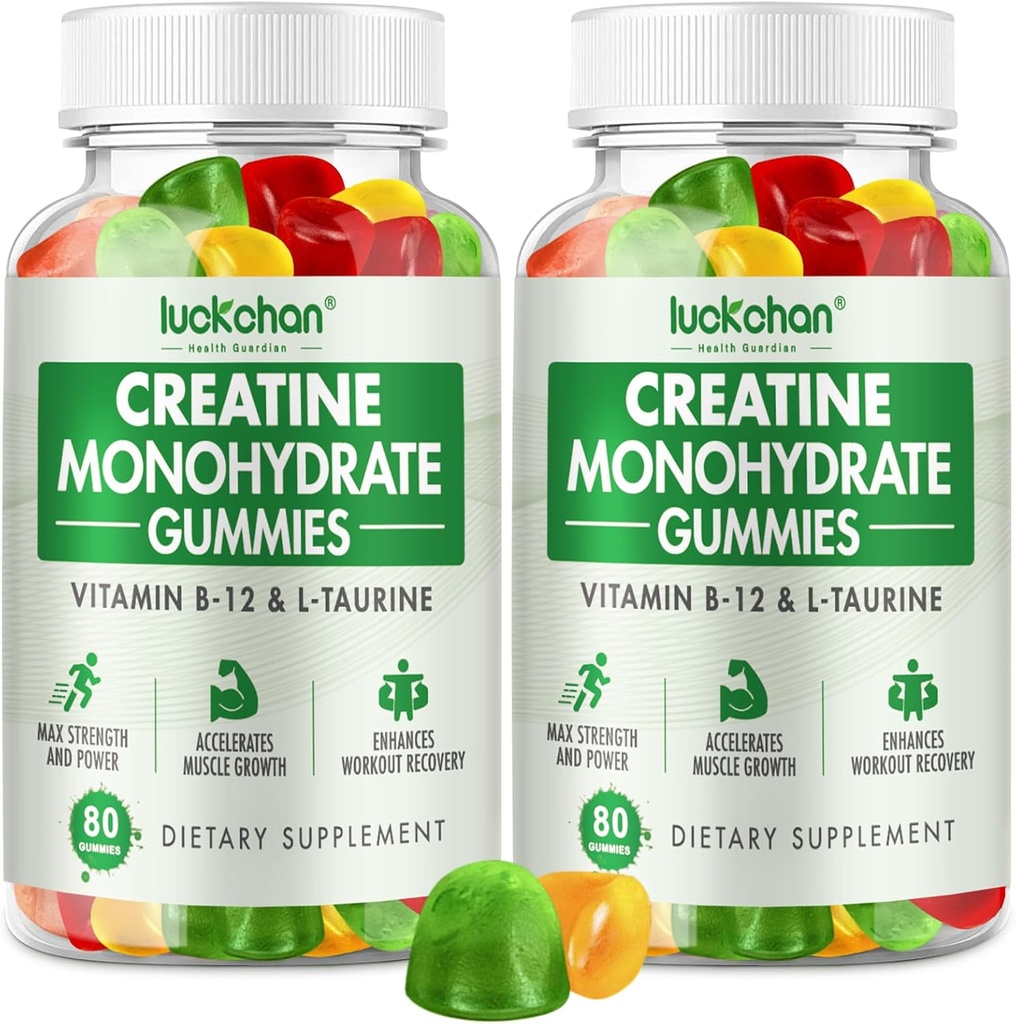 Kreatín Monohydrát Gummies 5g - Kreatín pre ženy a mužov - Pred tréning doplnok pre svalovú silu, svalového staviteľa, energie zvýšiť nízku hladinu cukru žuvačky Kreatín Gumies 160 Počet