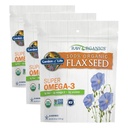 Záhrada života 100% Organická zem Ľan Seed, Cold Milled Premium Golden Ľanové semeno Jedlo pre ženy a mužov, 2g Omega 3, Lignans, 3g Vlákna, 3g Proteín, Jedna zložka, Konzervačné zadarmo, 28 Servíry (Pack of 3)