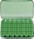 Odaro Weekly pilulky Organizátor 4 časy denne, denné pilulky box 7 deň, veľké cestovné pilulky prípad s 28 oddelením držať medicínu, vitamín a doplnok - plná Olive