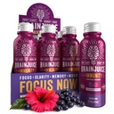 BrainJuice Brain and Immune Support Shot, Gluten Free Supplement Shots for Energy, Focus, Imunity with Vitamin D, C B, Alpha GPC & Organic Ginger Root, Huckleberry Hibiscus, 2.5 fl oz, 12 Balenie
