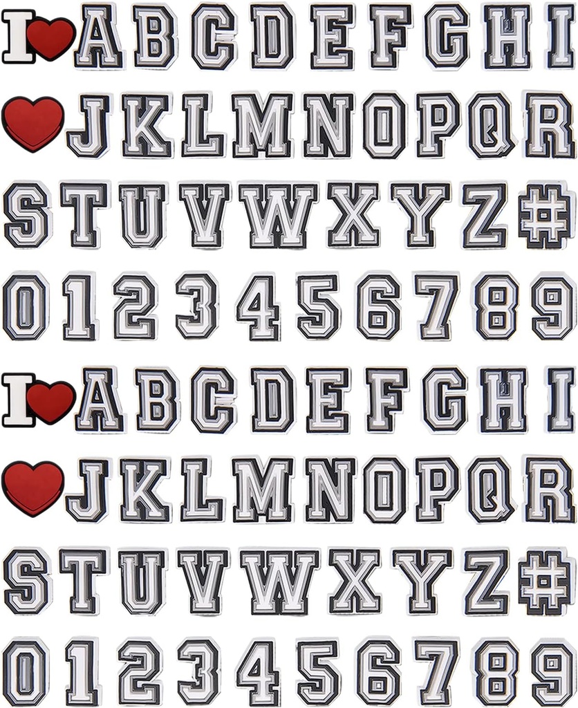 Letter Charms for Shoes, Adult Shoe Charms Letter Topánky Ozdobenie Charms pre chlapcov a dievčatá
