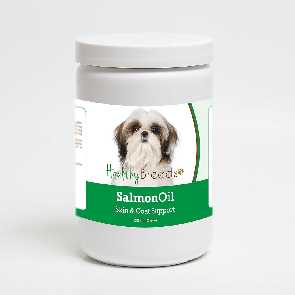 Zdravé plemeno Shih Tzu Salmon Oil Soft Chews 120 Počet