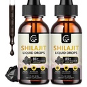 (2-Pack) High Potency Shilajit Pure Himalayan Organic Liquid Supplement, Shilajit Resin Drop for Men & Women, Max Potency 85+ Clean Trace Minerals & Fulvic Acid for Energy, Metabolizmus a imunitná podpora