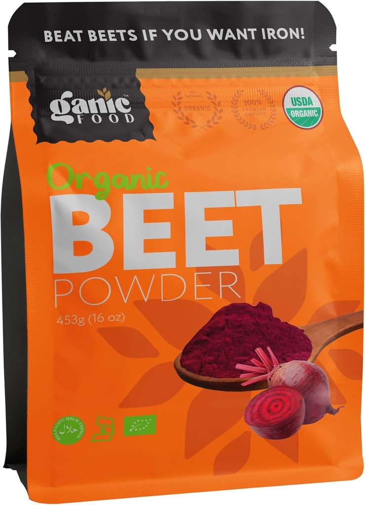 Organická repa koreňový prášok, 16 ounces