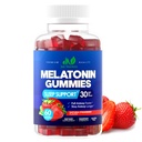 Melatonín 30 mg Gummy pre dospelých (60 Servíry) - Maximálna sila Podpora spánku s 30 mg melatonínu per Gummy - Gluten-free, cukor-free, non-GMO, 100% Vegetariánska, Jahodová príchuť - 60 Gummies