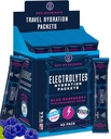 KĽÚČOVÉ NUTRIENTY Elektrolyty Powder Pakety - Delicious Blue Malina 40 Balíčky hydratačné pakety - Cestovanie hydratačný prášok - Bez cukru, Bez kalórií, bez lepidla - Vyrobené v USA