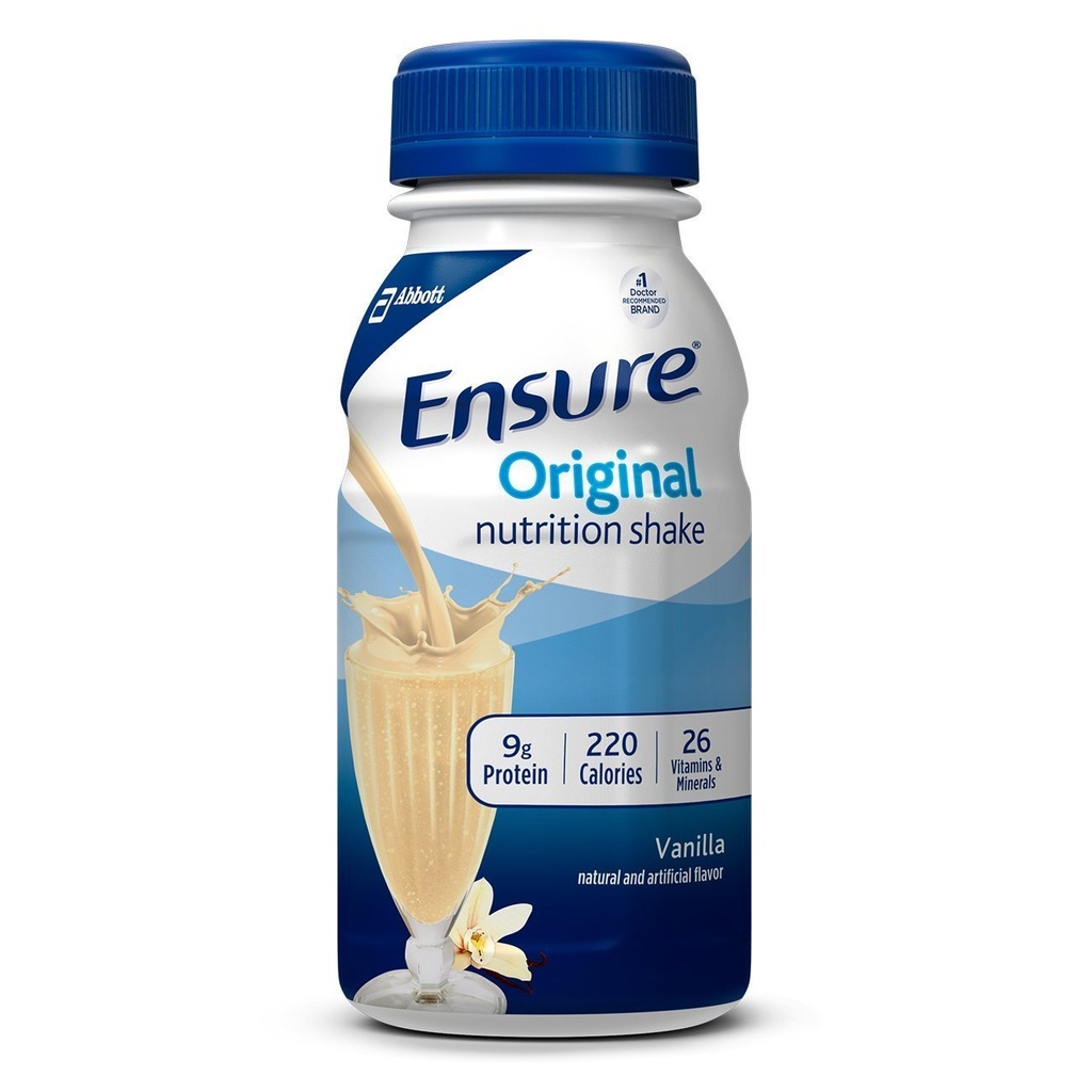 Zaistiť Original Nutrition Shake, Vanilla, 8 Ounces, 24 Počet