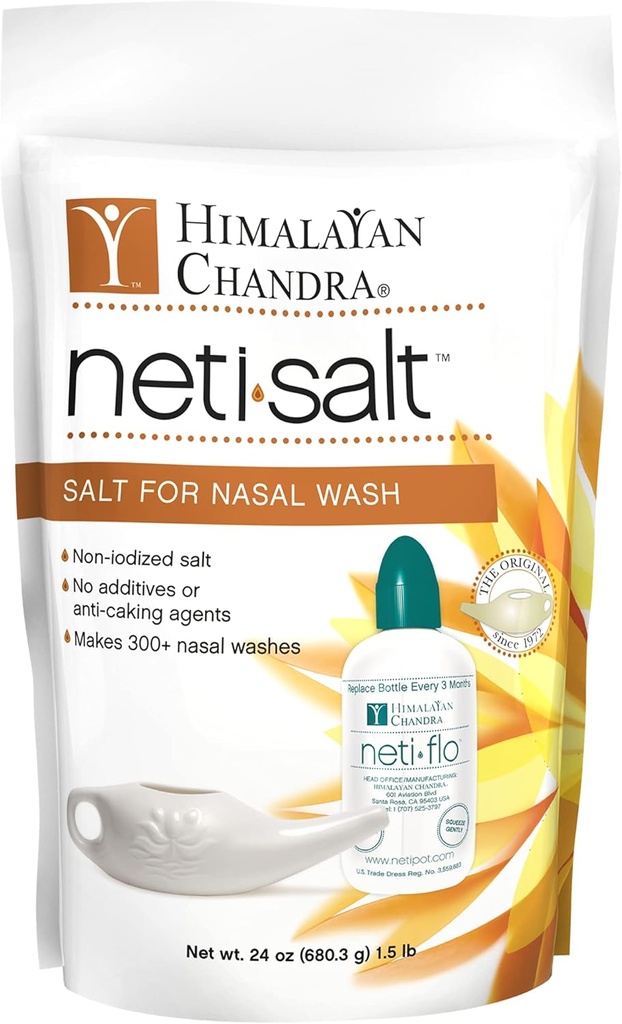 Himalayan Institute Neti Pot Salt Bag - 1.5 lbs - Pack of 2