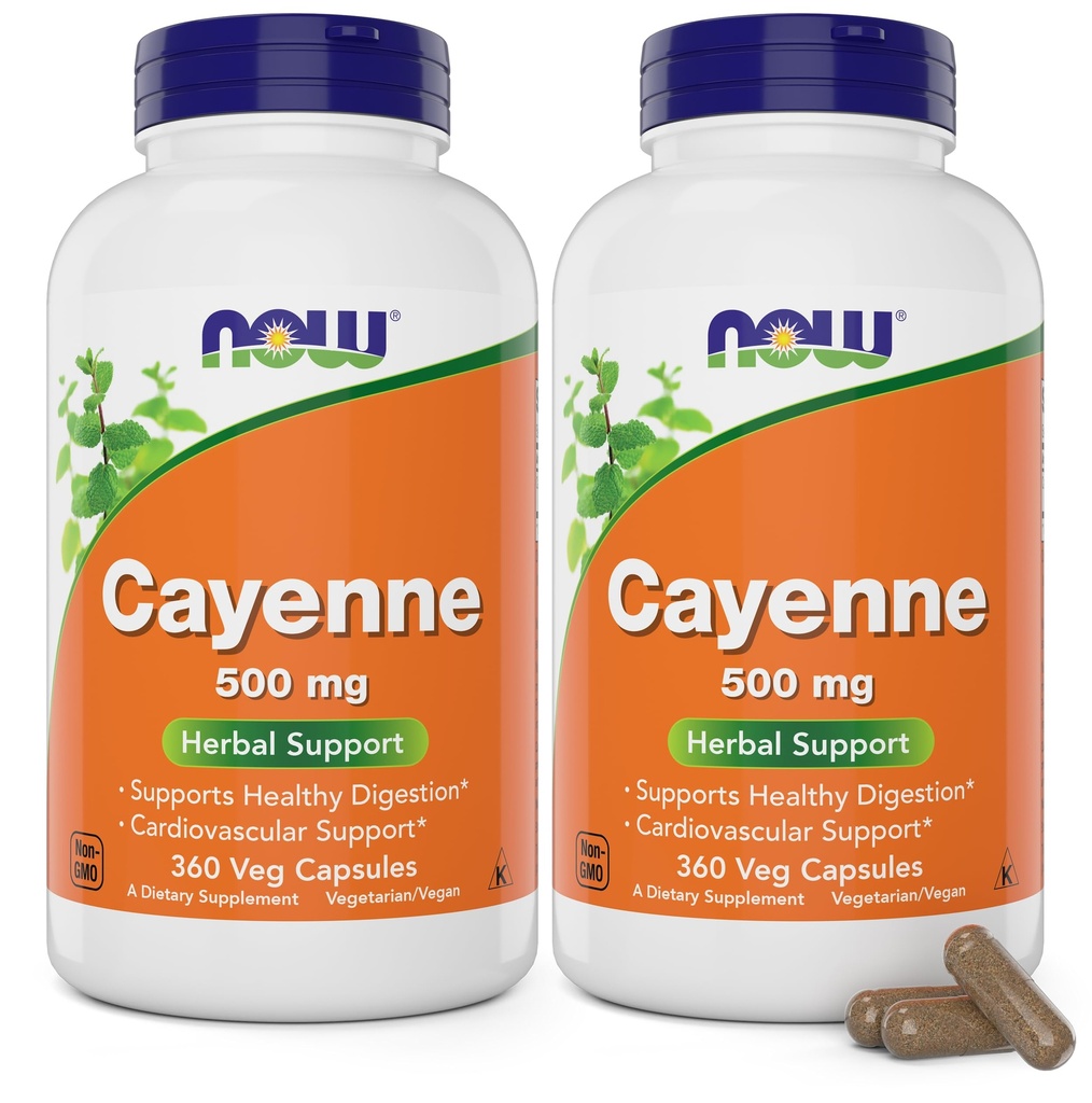 Teraz Cayenne (Capsicum annuum) 500 mg, 360 Veg kapsuly (Pack of 2)
