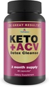 3X veľké výsledky - Keto + ACV Detox Čistenie - 3 mesiace dodávky - Body Cleanse Detox - Colon Cleanse - Advanced Keto Detox Cleanse Formula s Fiber - Podpora Zažívanie a imunitné zdravie
