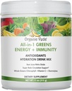 Organické Veda Super Greens Antioxidant Hydratačný nápoj Mix Prášok s Elektrolyty pre energiu, Imunita - Daily Organic Superfoods Chlorofyl, Beet, Moringa, Chlorella, Spirulina, Turmerica - 11 oz