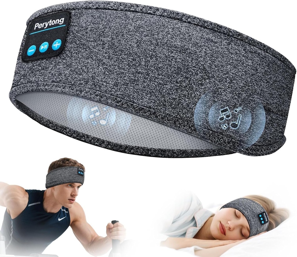 Perytong Spánkové slúchadlá Bezdrôtové, Bluetooth Športové Slúchadlá s ultra-Thin HD Stereo reproduktory ideálne pre spánok, cvičenie, jogging, Yoga, Insomnia, Air Travel, Meditácia
