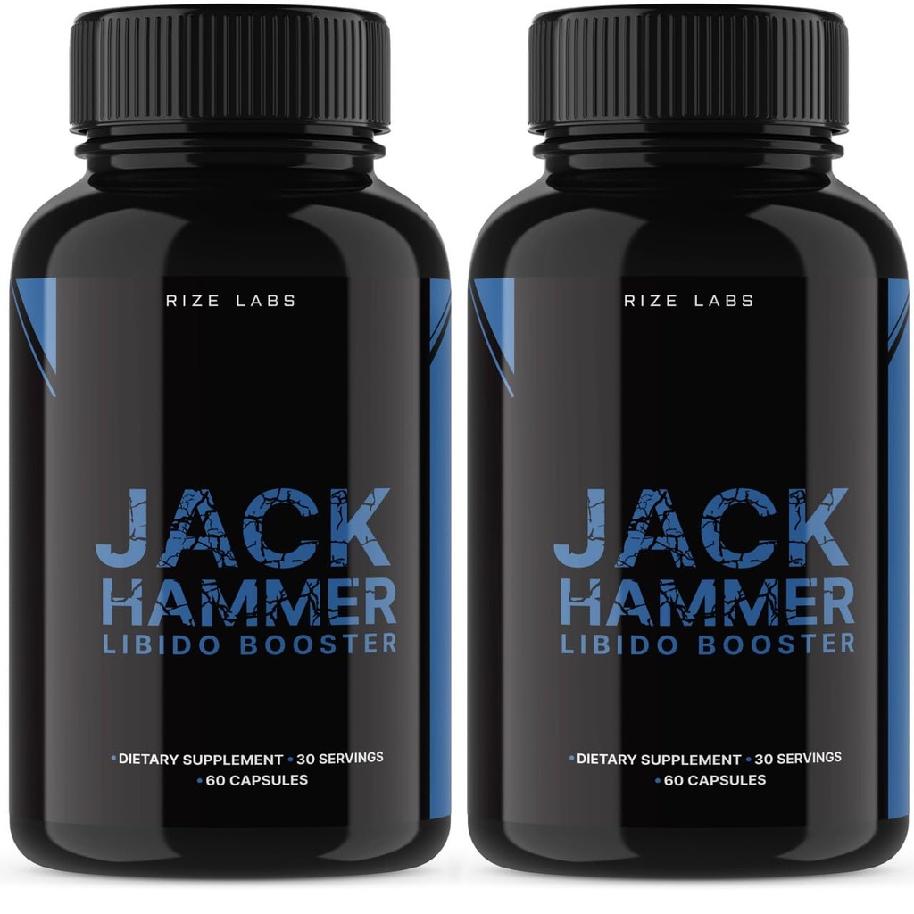 Rize laboratóriá - Jack Hammer Libido Booster Doplnok pre mužov, Výkonný všetky prírodné vzorec pre zlepšenie výkonu (120 Kapsule)