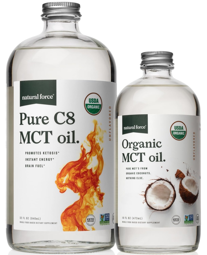 Natural Force Organic Pure C8 + Organic Full Spectrum MCT Olej 