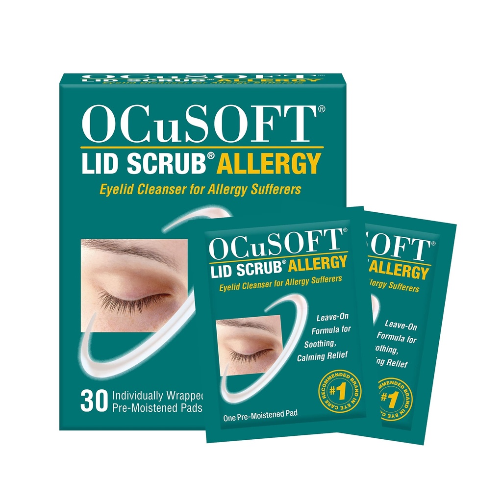 OCuSOFT Lid Scrub Alergie Očné viečko Čistič 30CT