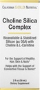 California Gold Nutrition Choline Silicam Complex, Biologicky dostupný a stabilizovaný kremík s cholin & L-karnitín, 2 fl oz (59 ml)
