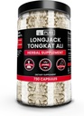 Pure Original Ingrediencie LongJack (Tongkat Ali) (730 Kapsule) Nie horčík alebo ryžové plničky, Vždy čisté, Lab Overené