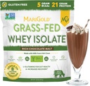 MariGold Grass-fed Whey Protein Isolate Powder - Rich Chocolate Malt Flavor - 1 Lb | 100% Pure, Cold-Processed, Micro-Filtered, Undenatured, Non-GMO, rBGH Free, Soy Free, Gluten Free, Lactose Free