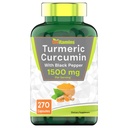 tnvitamíny Turmeric Curcumin Kapsule s Black Pepper 1500 MG - 270 Kapsule 