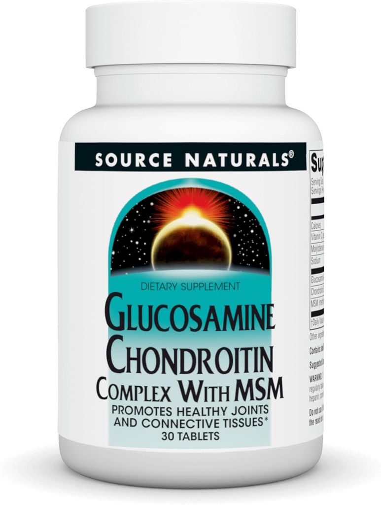 Zdroj Naturals Glucosamine Chondroitin Complex s MSM, Podporuje zdravé kĺby a spojovacie tkanivá* - 30 tabliet