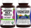 FarmHaven Milk Thistle Capsules & Magnesium Glycinate & Malate Complex w/Vitamin D3