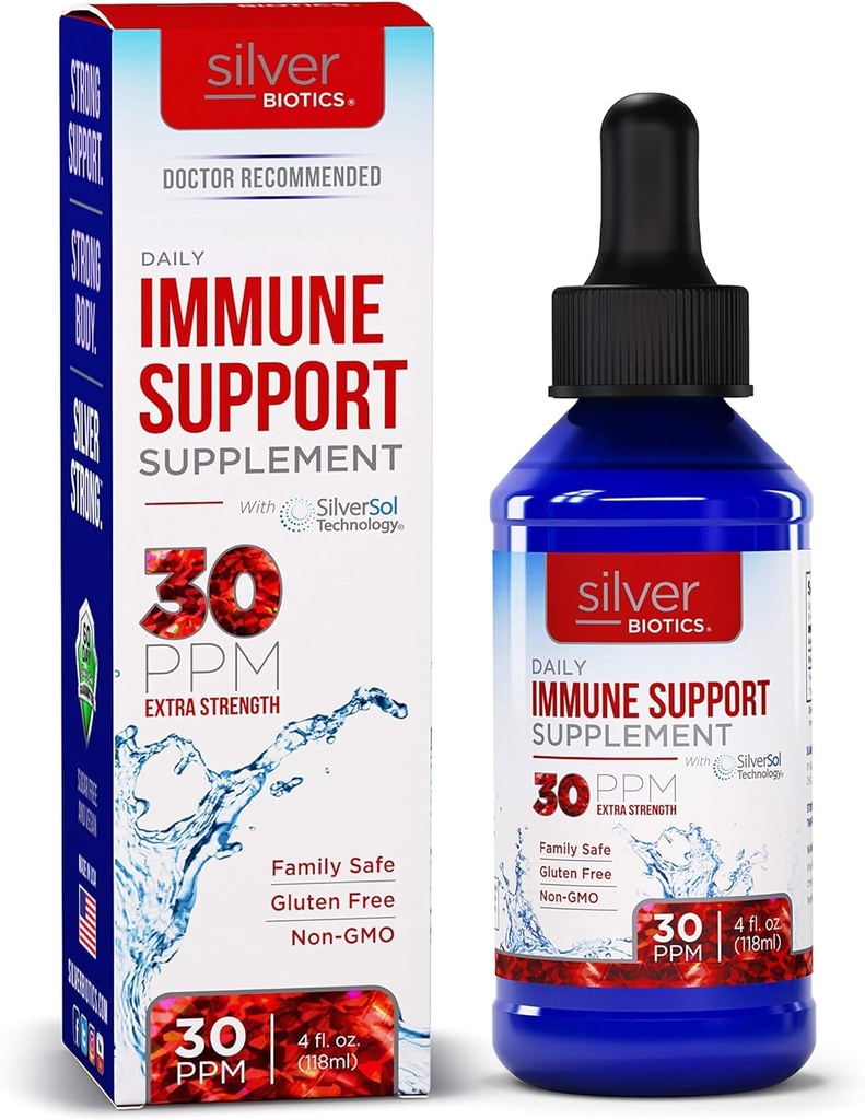 Silver Biotics Liquid 30 PPM Patented Multivalentná SilverSol Technolology  Dropper