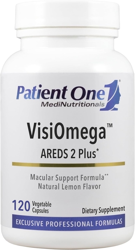 Patient One VisiOmega | Supports Eye Health* | AREDS 2 Vitamin, Mineral and Antioxidant Supplement Plus Omega 3 Fish Oil and More | 120 Capsules