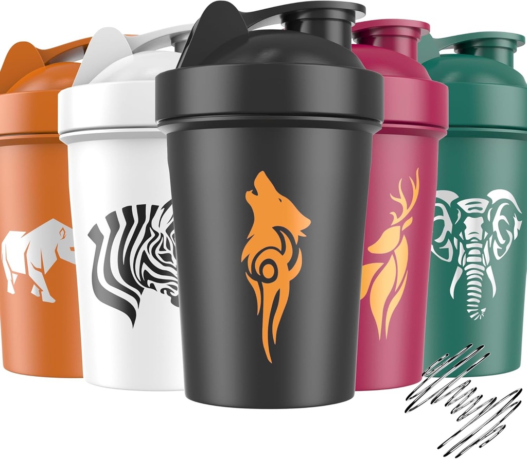 JEELA ŠPORTY 5 BALENIE Bielkoviny Shaker Fľaše na proteínové zmesi -20 OZ- Umývačka riadu Trezory na proteíny Shakes - Shaker Cup pre Blender Protein Shaker Fľaša na pretrepanie Bielkoviny Shake Blender