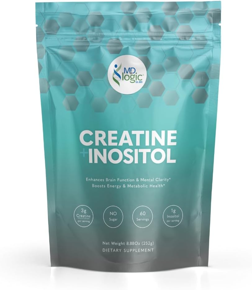MD Logic Health Creatin + Insitol pre vrcholový výkon a duševnú jasnosť, bez príchute - Made in New York
