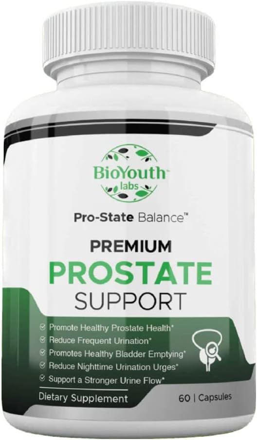 Natural Prostate Supplement od Muži, 60 Kapsule - Nutritional Blend of Cesnak, Punicalagins, Tribulus Terrestris & Selenium