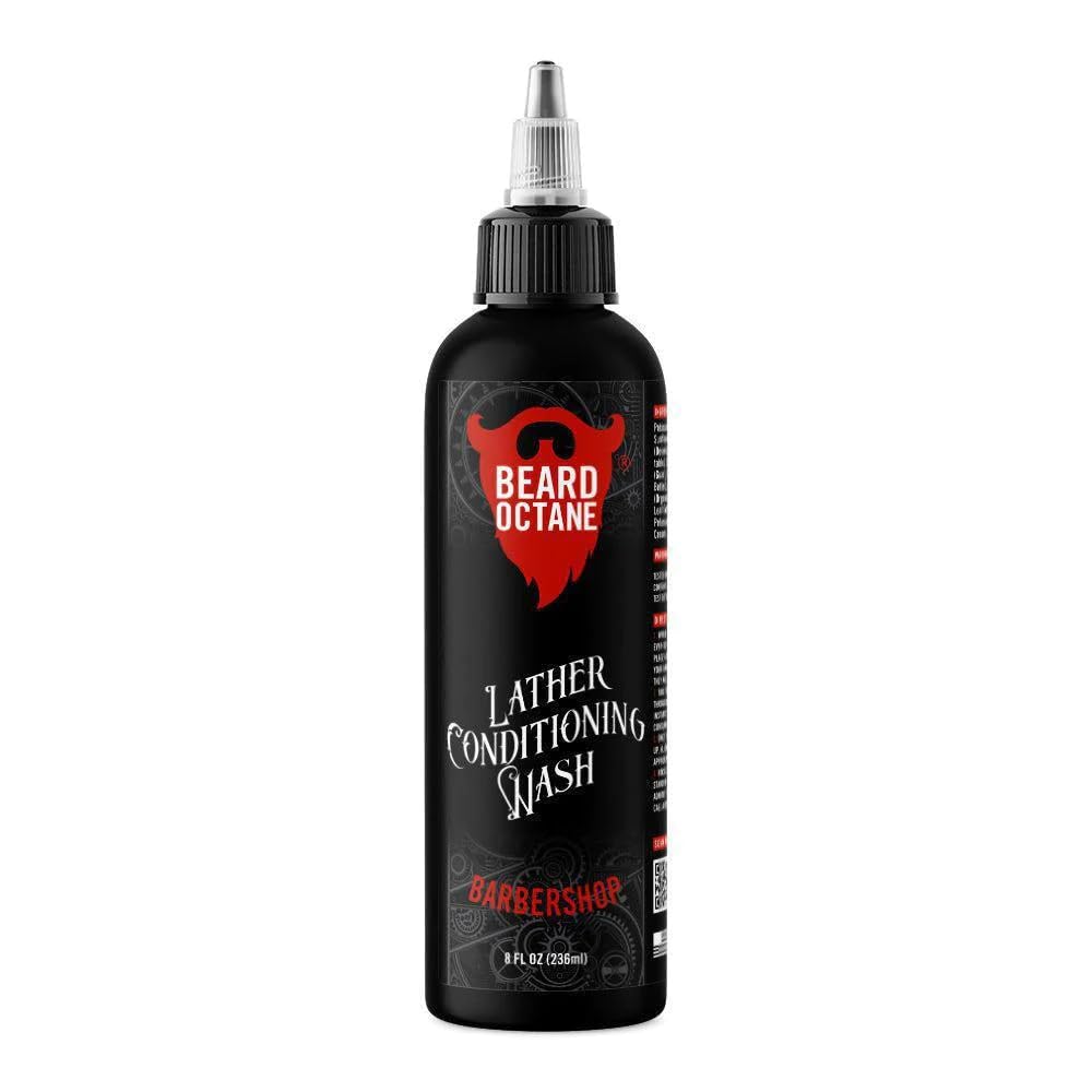 Beard Octane: Barbershop Beard Wash - 8oz Brada Šampón - Čistí a hydratuje brada w/Shea Butter - Mäkšie bradavice - Made in USA