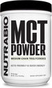 NutraBio MCT prášok, stredné reťazové triglyceridy, Lean Weight Gain, Keto Friendly, 1 lb. prášok - 50 porcií