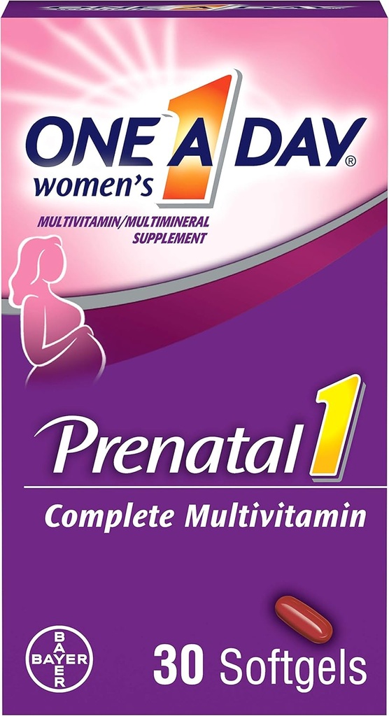 Jednodňový prenatálny 1 s DHA a kyselinou listovou softgelmi, 30 ea (dávka 4)