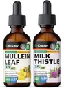 BIO KRAUTER Mullein Tincture 2 Fl. Oz. & Milk Thitle Tincture 2 Fl. Oz.
