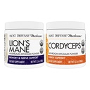 Host Defense Bundle with Lion's Mane Powder, 3,5 oz & Cordyceps Powder, 3,5 oz - Podpora Zdravie mozgu, pamäť a zameranie - Podpora Immune Health & Energy