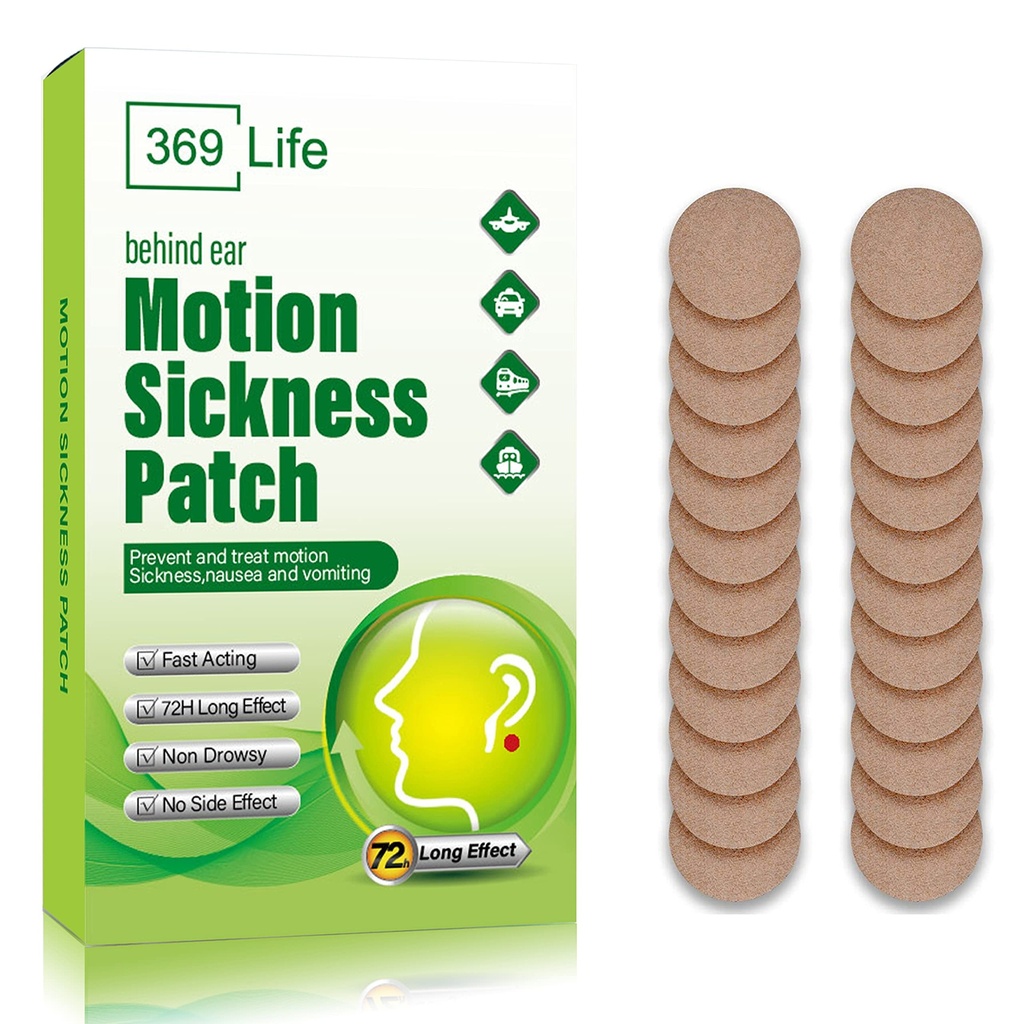 Pohybové choroby Patches pre auto a loď výlety, Lode, Plavba a lietadlo a iné formy dopravy - Cestovanie Essentials, pre dospelých a deti (24 Počet)