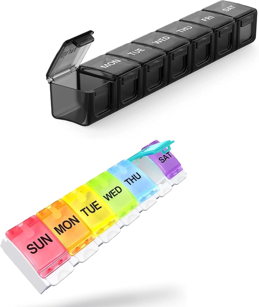 2 balenie extra veľké pilulky Organizátor, Sukuos týždenné pilulky box, Pill prípad, Organizátor medicíny pre vitamíny, rybie oleje alebo doplnky