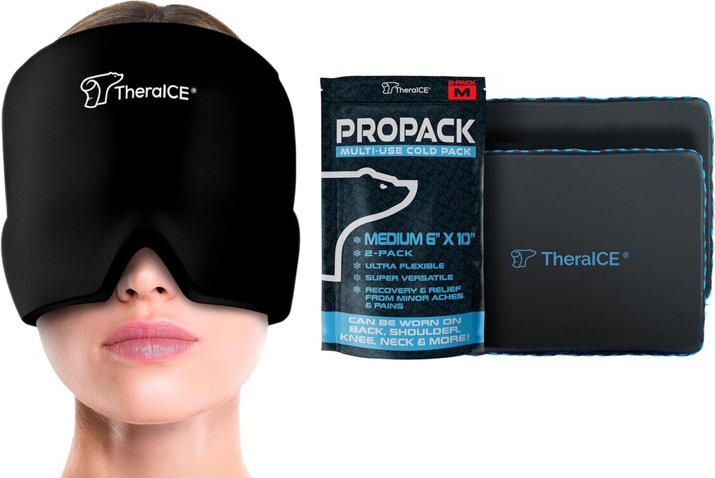 TheraICE Bolesť hlavy a migréna Relief Hat & TheraICE PROPack Ice Pack