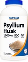 Nutricost Psyllium Husk 1500mg Per Serving, 500 Kapsule - Non-GMO & Gluten Free