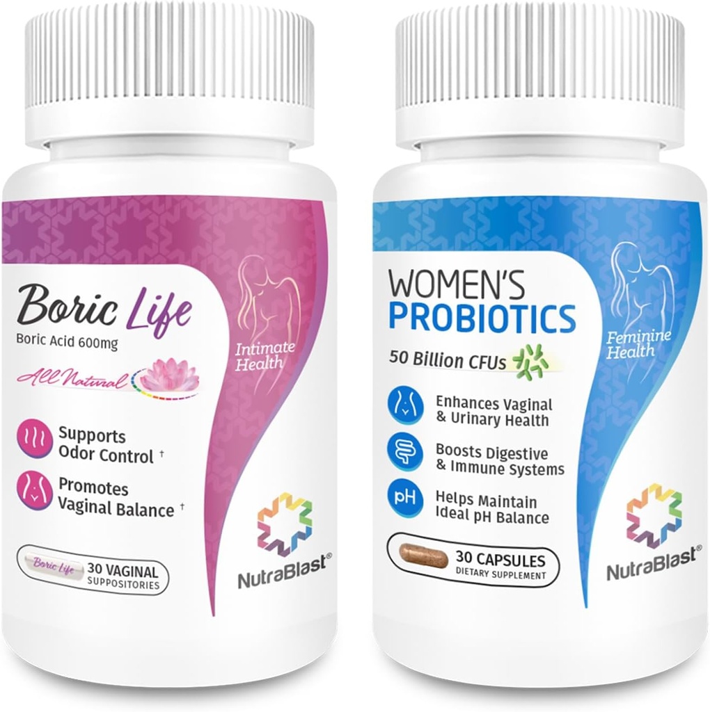 NutraBlast kyseliny boritej Vaginálne domnienky zaplavuje vaginálne probiotiká 