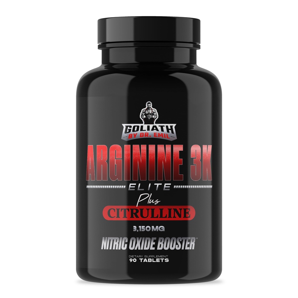 Dr. Emil - Elite L Arginine (3150 mg) + L- Citrulín Najvyššia dávka - Dodatok k oxidu dusnatého pre cievnu mozgovú príhodu, vytrvalosť a zdravie srdca (AAKG a HCL) - 90 tabliet