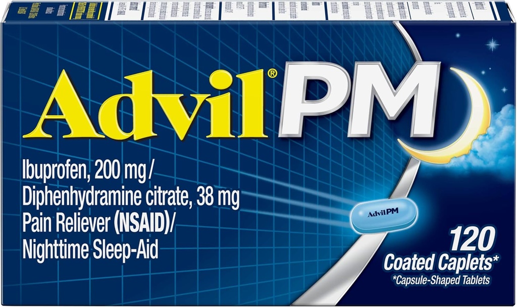 Advil PM Caplets 120 ea (balenie po 3)
