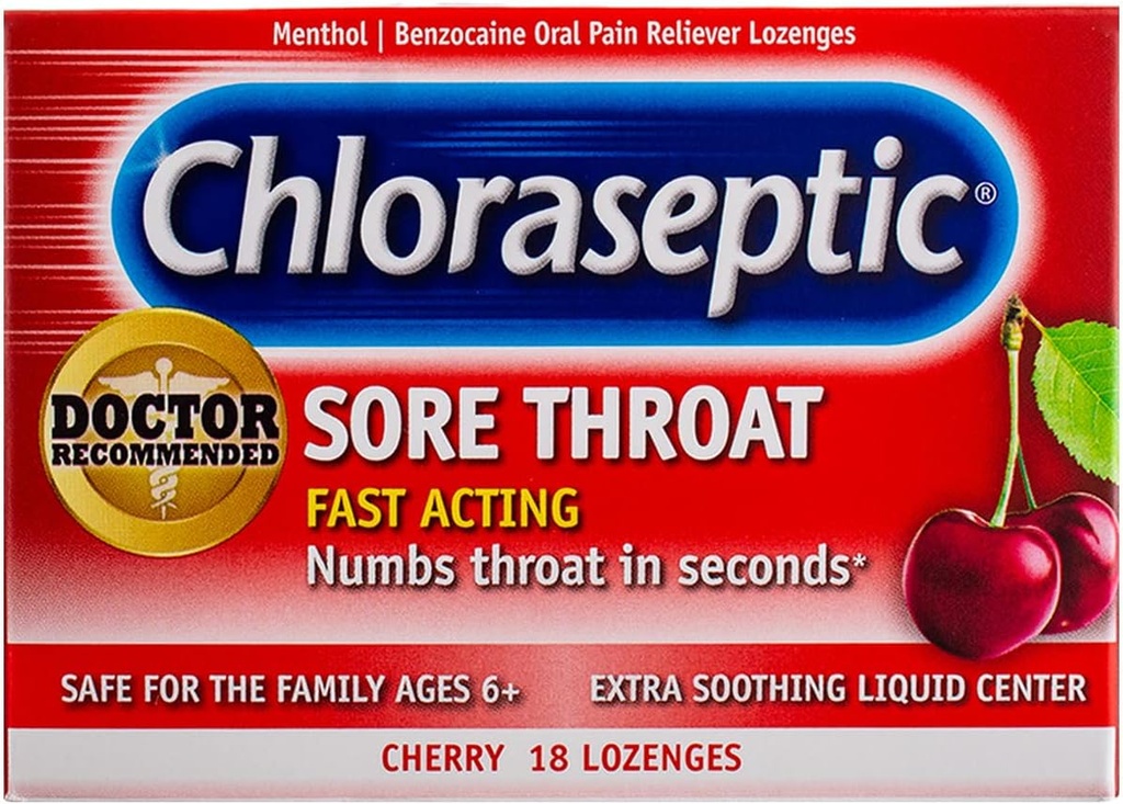 Arm & Hammer Jednoducho Saline nosový sprej 4.5oz & Chloraseptic Cherry Sore Throat Lozenges 18 Count Bundle