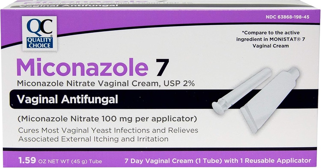 Výber kvality Mikonazol Nitrovať 2% 7 dní Vaginálny antimykotický krém, 1,59 Ounces (45g)